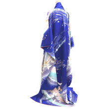 Load image into Gallery viewer, Furisode Blue Butterfly Silk #10329F2
