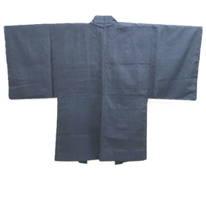Men's Haori Vintage(1950-1980) Blue Black Dragon Tiger Silk #10289E4