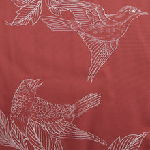 Load image into Gallery viewer, Haori Jacket Vintage(1950-1980) Red Bird Flower Embroidery Silk #9999C3
