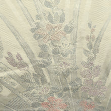 Load image into Gallery viewer, Haori Jacket Vintage(1950-1980) White Silver Flower Silk #10013C3
