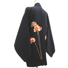 Load image into Gallery viewer, Haori Jacket Vintage(1950-1980) Black Fully Embroidered Flower Silk #10045C5
