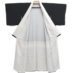 Tomesode Black Crane Birds Silk #10398A1