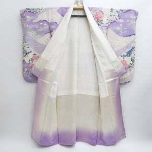 Furisode Lavender Bird Tall Silk #9713J5