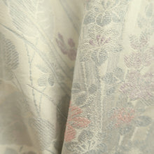 Load image into Gallery viewer, Haori Jacket Vintage(1950-1980) White Silver Flower Silk #10013C3
