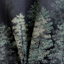 Load image into Gallery viewer, Haori Jacket Vintage(1950-1980) Black Tree Mountain Landscape Silk #9776A4
