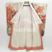 Load image into Gallery viewer, Furisode Reddish Pink Beige Gray Shidare Sakura Silk #9683J3
