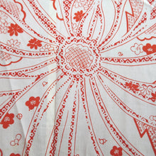 Load image into Gallery viewer, Juban Vintage(1920-1950) Vermillion Chrysanthemum Curling Wave Silk #10373F4
