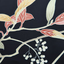 Load image into Gallery viewer, Haori Jacket Vintage(1950-1980) Black Branch Leaves Silk #9859B2
