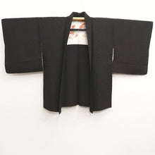 Load image into Gallery viewer, Haori Jacket Vintage(1950-1980) Black Gold Silver Chrysanthemum Silk #10240E3
