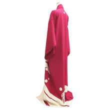 Load image into Gallery viewer, Kimono Vintage(1950-1980) Magenta Wave Unlined Hitoe Silk #10784D4
