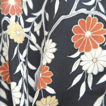 Load image into Gallery viewer, Haori Jacket Vintage(1950-1980) Black Branch Silk #10209E1
