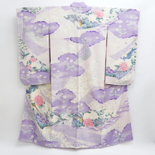 Load image into Gallery viewer, Furisode Lavender Bird Tall Silk #9713J5
