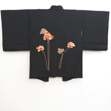 Load image into Gallery viewer, Haori Jacket Vintage(1950-1980) Black Fully Embroidered Flower Silk #10045C5
