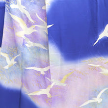 Load image into Gallery viewer, Furisode Blue Seagull Tall Silk #10559B4
