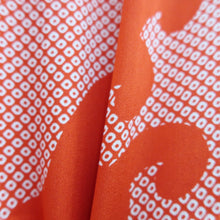 Load image into Gallery viewer, Juban Vintage(1920-1950) Vermillion Chrysanthemum Curling Wave Silk #10373F4
