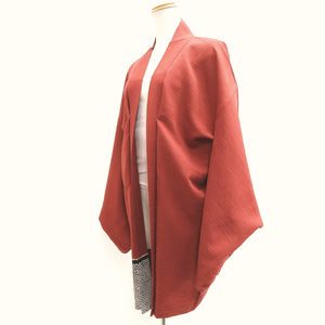 Haori Jacket Vintage(1950-1980) Red Shibori Flower Silk #10105D2