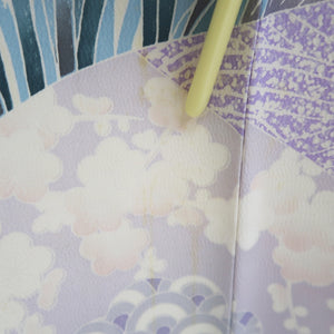 Furisode Lavender Bird Tall Silk #9713J5