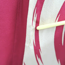 Load image into Gallery viewer, Kimono Vintage(1950-1980) Magenta Wave Unlined Hitoe Silk #10784D4
