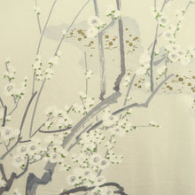 Load image into Gallery viewer, Kimono Cream white Plum blossom Branch Silk #9941B5
