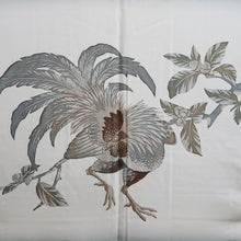 Load image into Gallery viewer, Men's Haori Vintage(1950-1980) Black Blue Ohshima Rooster Silk #10887E4
