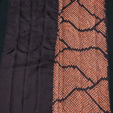 Load image into Gallery viewer, KK1403B8 Silk Kimono Fabric Vintage(1950-1980) Shibori Black 79.9x12.6in(203x32cm)
