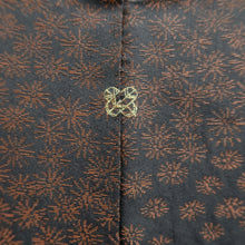 Load image into Gallery viewer, Haori Jacket Vintage(1950-1980) Black Gold Silver Chrysanthemum Silk #10240E3
