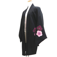 Load image into Gallery viewer, Haori Jacket Vintage(1950-1980) Black Plum blossom Silk #10046C5
