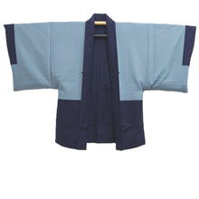 Load image into Gallery viewer, Men's Haori Vintage(1950-1980) Dark Blue Black Dragon Silk #10655C4
