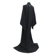 Load image into Gallery viewer, Kimono Black Hitoe Single-layer Silk #10540B3
