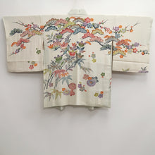 Load image into Gallery viewer, Haori Jacket Vintage(1950-1980) Off white Ume Matsu Branch Silk #10000C3
