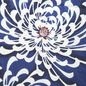 Yukata Vintage(1950-1980) Blue Chrysanthemum Cotton #10354F3