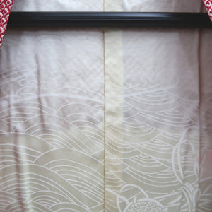 Haori Jacket Vintage(1950-1980) Red Full Shibori Maple Leaf Branch Silk #10195D5
