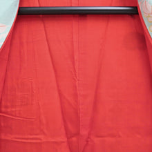 Load image into Gallery viewer, Juban Vintage(1920-1950) Red Light Blue Chrysanthemum Nejiri-Ume Silk #10374F4
