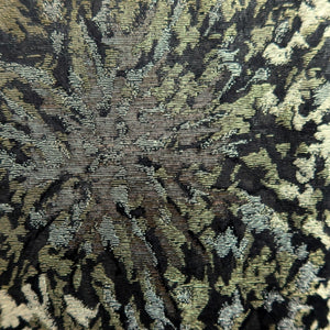Haori Jacket Vintage(1950-1980) Black Gold Chrysanthemum Silk #9905B4