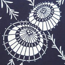 Load image into Gallery viewer, Yukata Vintage(1950-1980) Navy Umbrella Cotton #9919B4
