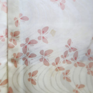 Haori Jacket Vintage(1950-1980) Red Plum blossom Branch Silk #10075D1