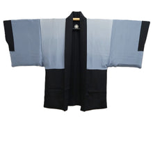 Load image into Gallery viewer, Men&#39;s Haori Vintage(1950-1980) Black Montsuki Bird Wide Silk #10418A2
