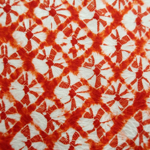 Juban Vintage(1950-1980) Red Shibori Silk #10385F5