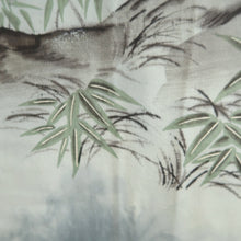 Load image into Gallery viewer, Men&#39;s Juban Vintage(1950-1980) Gray Tiger Silk #10456A4
