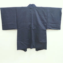 Load image into Gallery viewer, Men&#39;s Haori Vintage(1950-1980) Dark Blue Tsukuji Market Tokyo Silk #9825B1
