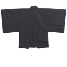 Load image into Gallery viewer, Men&#39;s Haori Vintage(1950-1980) Black Mt. Fuji Ukiyoe Silk #10290E4
