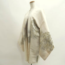 Load image into Gallery viewer, Haori Jacket Vintage(1950-1980) White Gold Silver Mountain Landscape Silk #10015C3
