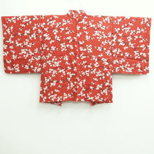 Load image into Gallery viewer, Haori Jacket Vintage(1950-1980) Red Plum blossom Branch Silk #10075D1
