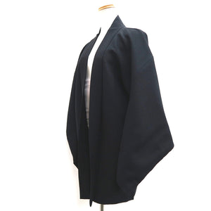 Haori Jacket Vintage(1950-1980) Black Shibori Branch Silk #10211E1