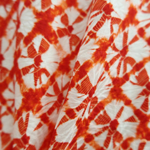 Juban Vintage(1950-1980) Red Shibori Silk #10385F5