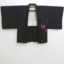 Load image into Gallery viewer, Haori Jacket Vintage(1950-1980) Black Fully Embroidered Flower Silk #10031C4
