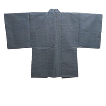 Load image into Gallery viewer, Men&#39;s Haori Vintage(1950-1980) Blue Black Fujin Raijin Silk #10444A3
