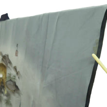 Load image into Gallery viewer, Men&#39;s Juban Vintage(1950-1980) Gray Tiger Silk #10456A4
