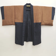 Load image into Gallery viewer, Men&#39;s Haori Vintage(1950-1980) Dark Blue Tsukuji Market Tokyo Silk #9825B1
