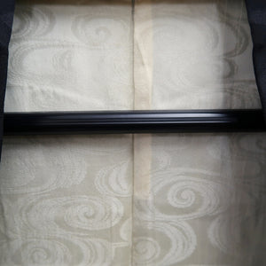 Haori Jacket Vintage(1950-1980) Black Sayagata Bamboo leaf Silk #9890B3